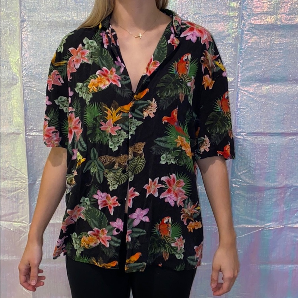 jaguar jungle button up